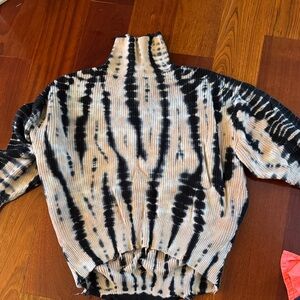 Young Fabulous & Broke Black and Cream Sweater